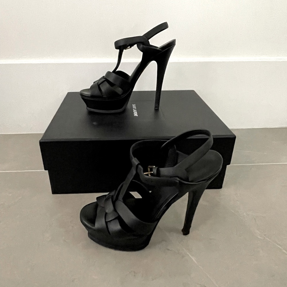 Saint Laurent Tribute Leather Sneakers